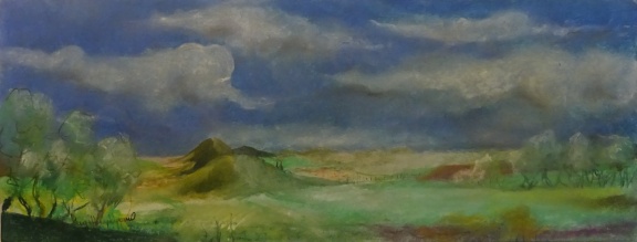 5230 La chaîne des Dômes 25 X 65 pastel
